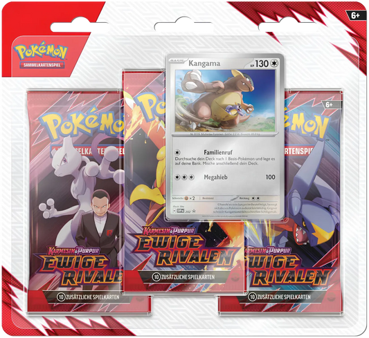 Pokemon - Karmesin & Purpur: Ewige Rivalen - Booster-Blister (3 Booster) Kangama - deutsch