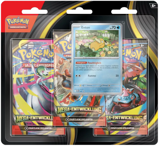 Pokemon – Mega-Entwicklung - Booster-Blister (3 Booster) Enton - deutsch