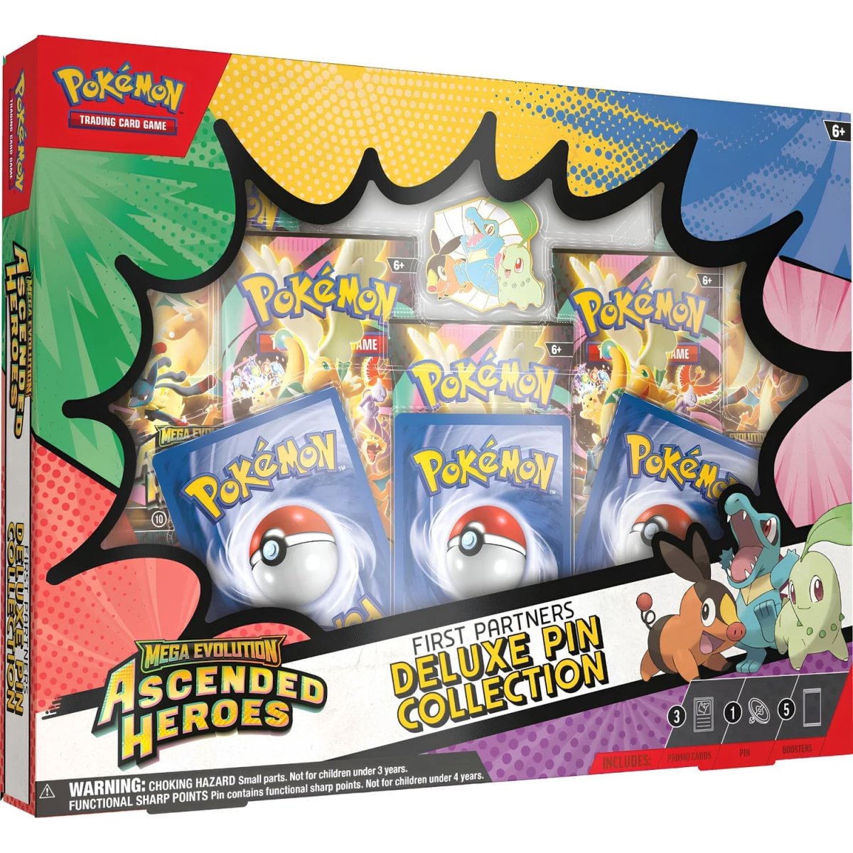 Pokémon Mega-Entwicklung Erhabene Helden Deluxe-Pin-Kollektion - Erste Partner - DE