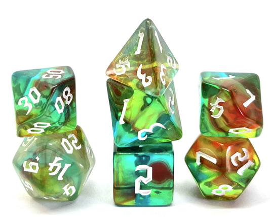 Dice4friends - Würfelset Galaxy: Wind Elves (7)