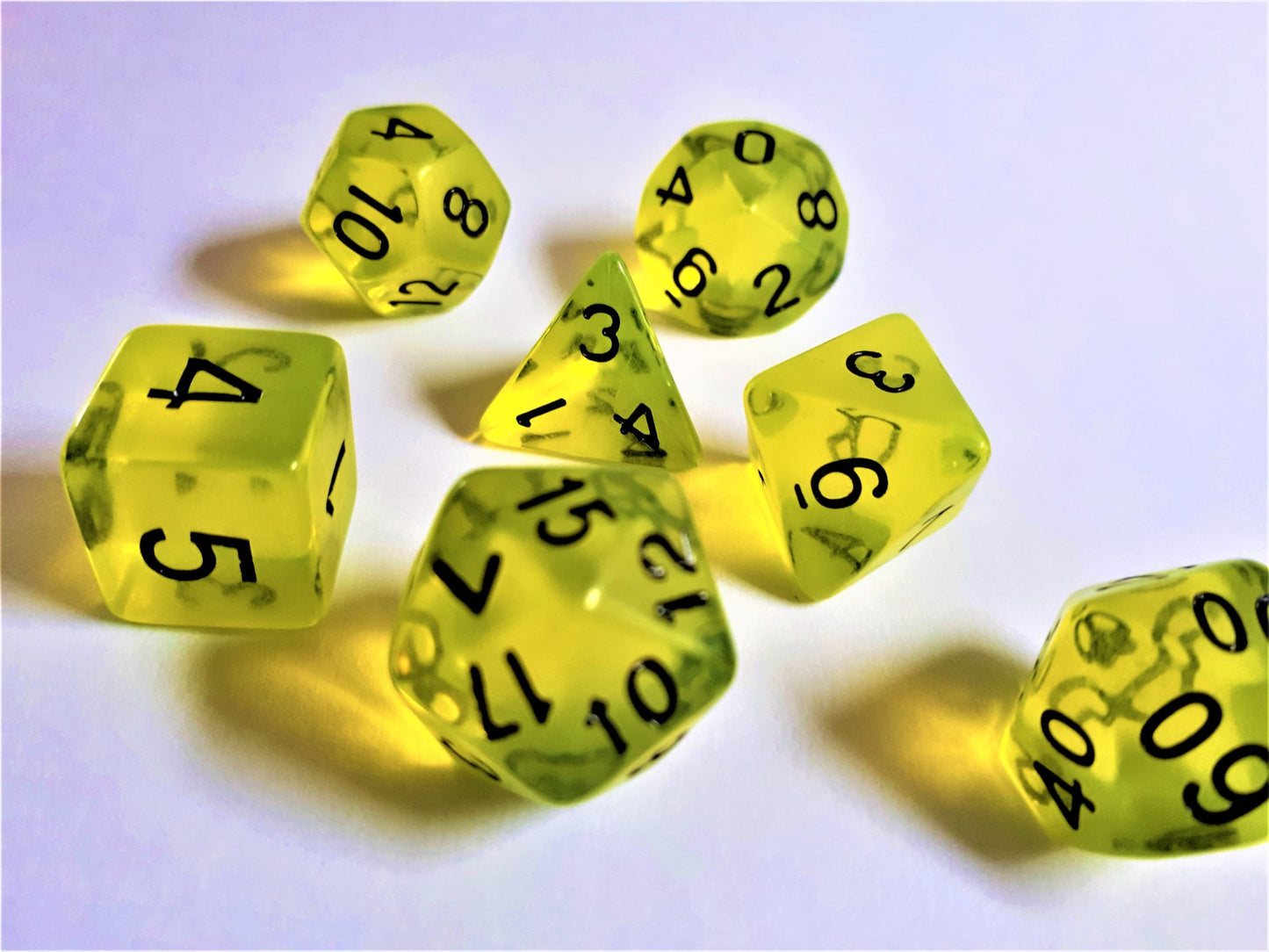 Dice4friends - Würfelset Transparent:  Gasoline (7)
