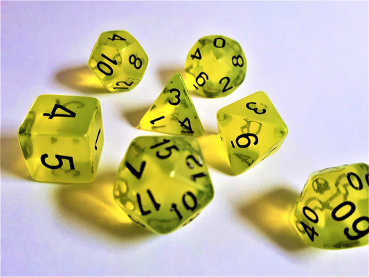 Dice4friends - Würfelset Transparent:  Gasoline (7)