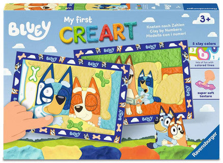 Ravensburger - CREART - Kneten nach Zahlen - Gute Nacht Bluey
