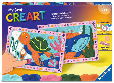 Ravensburger - CREART - Kneten nach Zahlen - Wal und Schildkröte