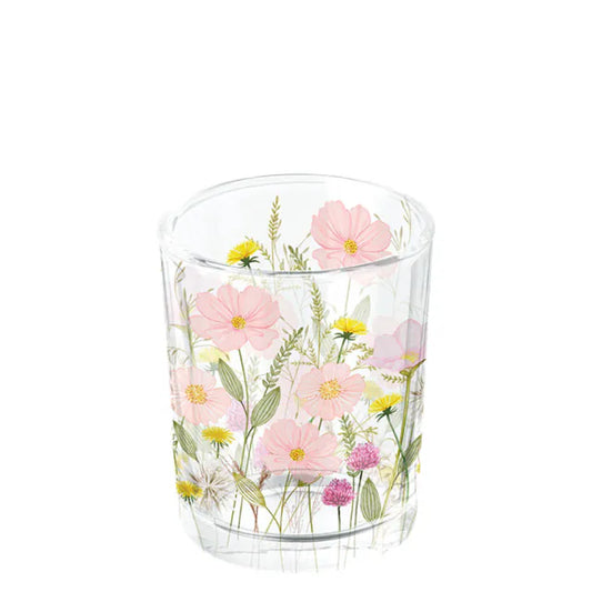 Ambiente - Teelichtglas - Pastellblumen