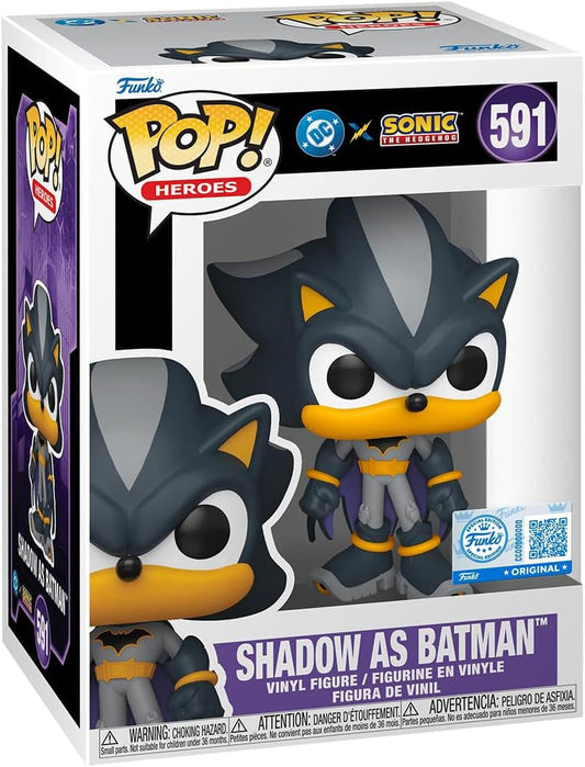 Funko POP! Heroes - DC Sonic the Hedgehog - Shadow as Batman - 9 cm (Beschädigte Verpackung)