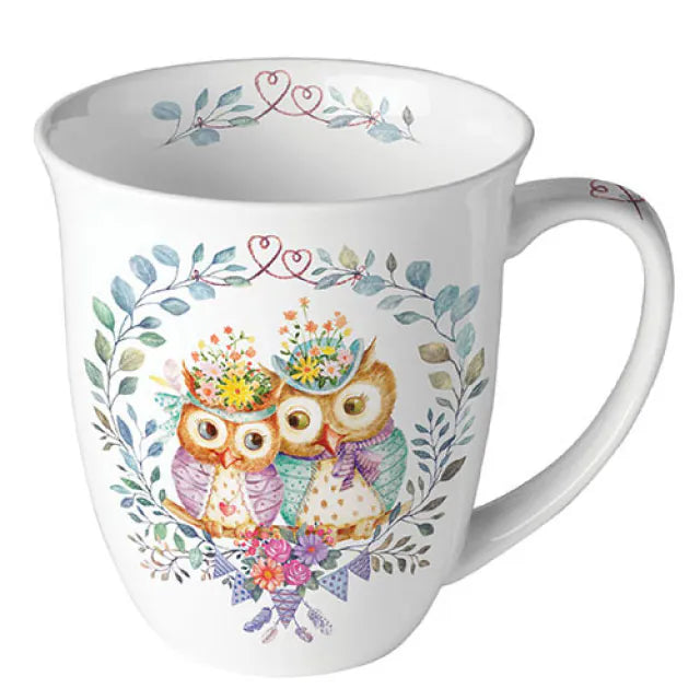 Ambiente - Tasse  0,4 L Eule verliebtes Paar