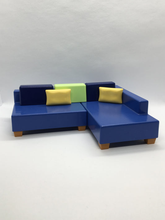 Playmobil Couch - Ecksofa - dunkel blau - C0881