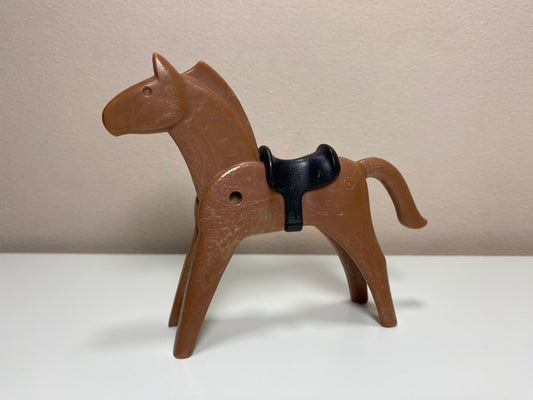 Playmobil - GEOBRA - Pferd mit links Prägung - braun - 1974
