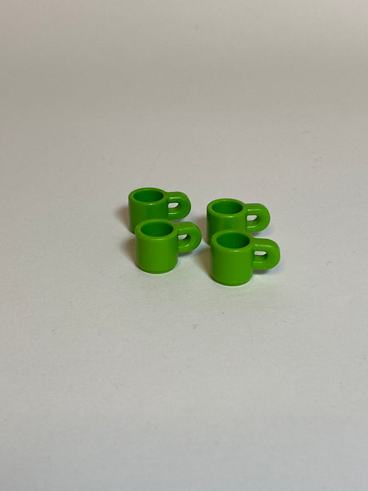 Playmobil 4x Becher -dunkelgrün - 8827