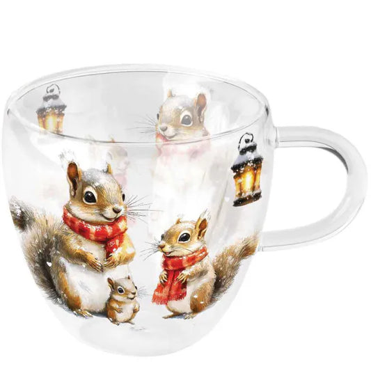 Ambiente - Doppelwandiges Glas - Squirrel family