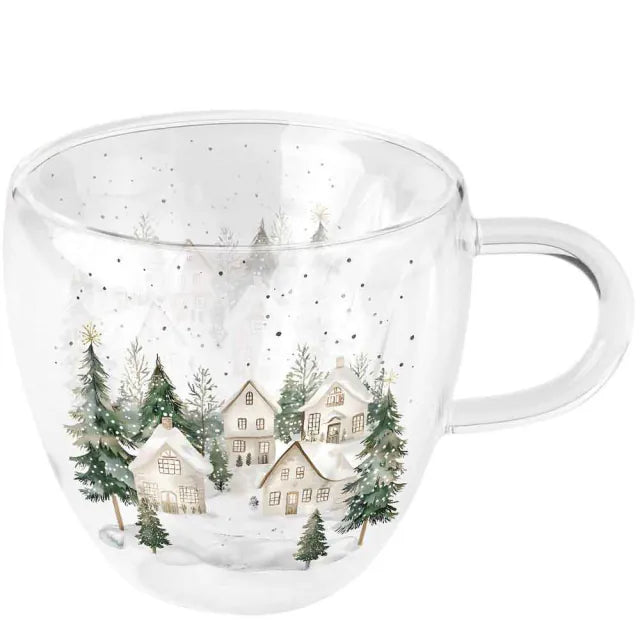 Ambiente - Doppelwandiges Glas - Snowy houses