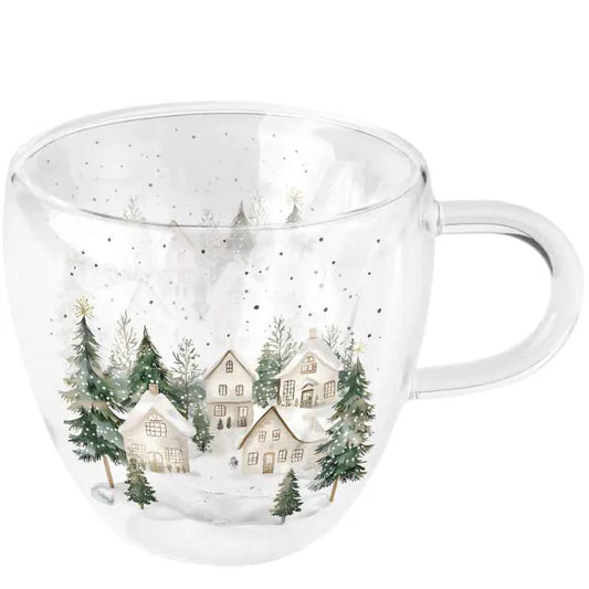 Ambiente - Doppelwandiges Glas - Snowy houses