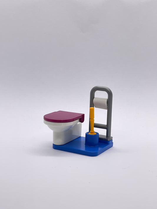 Playmobil Toilette - blau mit lila Deckel - Badezimmer - Zubehör - 8617