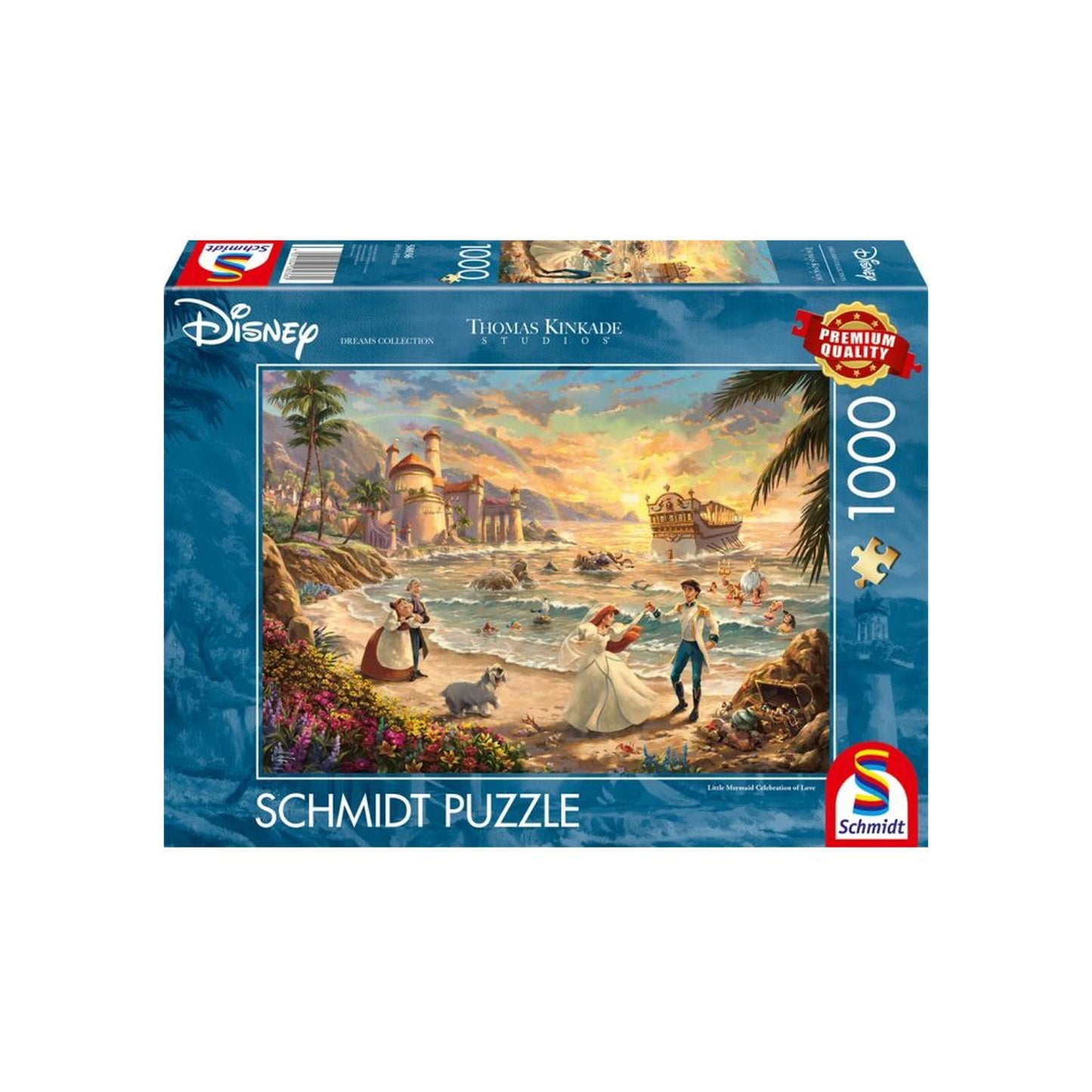 Schmidt Puzzle - Disney - Thomas Kinkade: Little Mermaid Celebration of Love - Puzzle - 1000 Teile