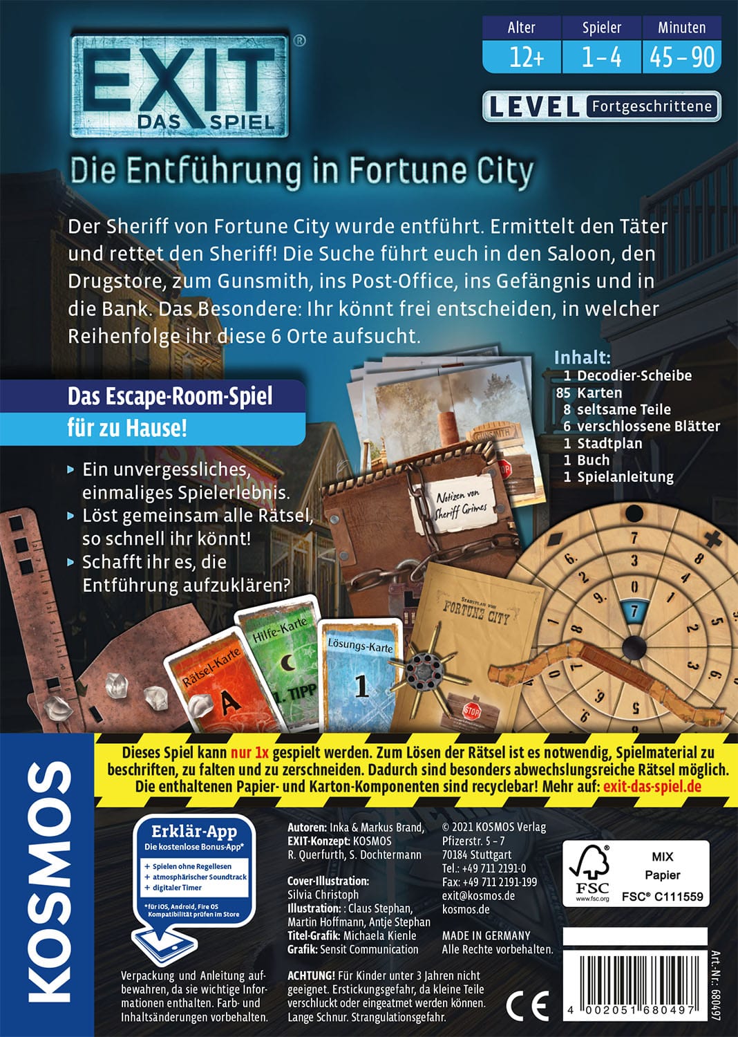 Kosmos - EXIT – Das Spiel: Die Entführung in Fortune City