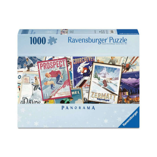 Ravensburger - Vintage Ski Posters - Panorama-Puzzle - 1000 Teile