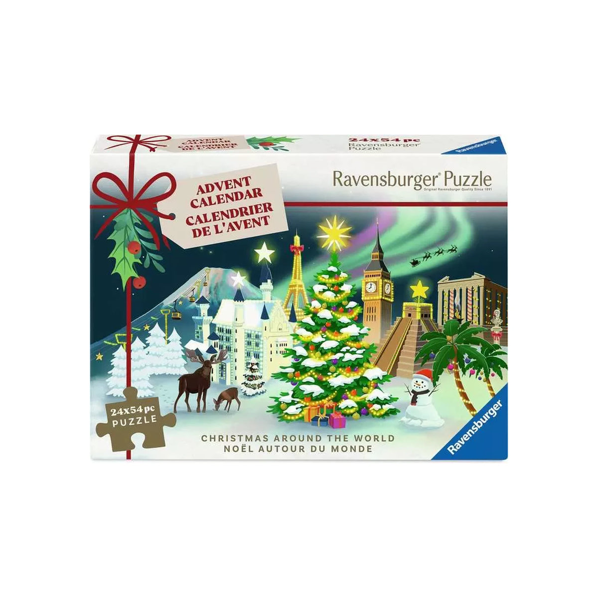 Ravensburger - Christmas around the World - Puzzle Adventskalender -  24x54 Teile
