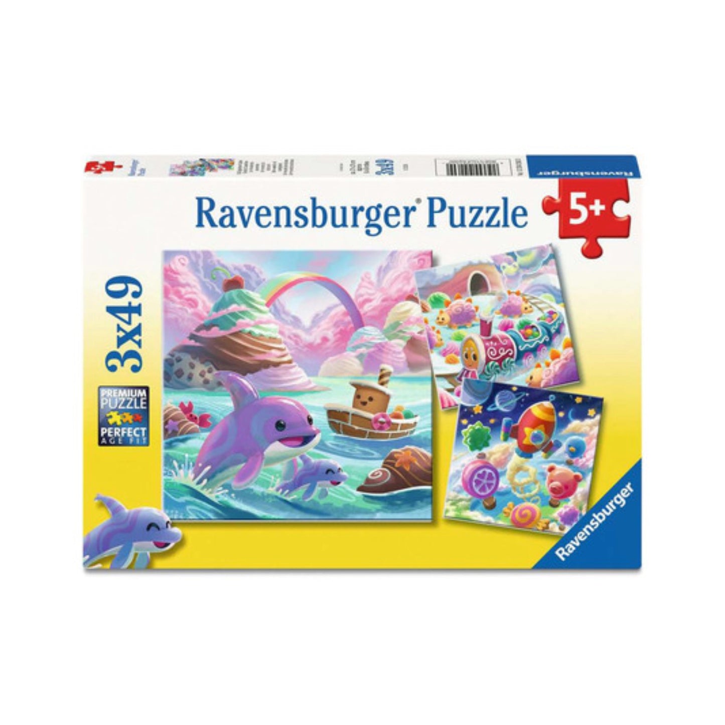 Ravensburger - Süßigkeiten Küste - Kinderpuzzle - 3x49 Teile