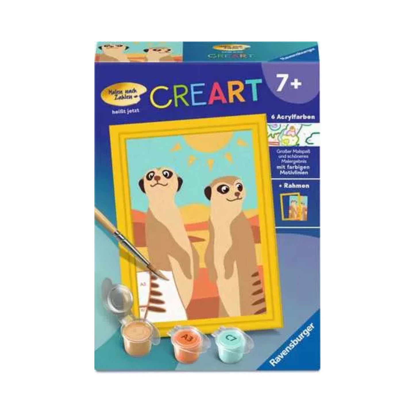 Ravensburger - CREART - Malen nach Zahlen - Neugierige Erdmännchen