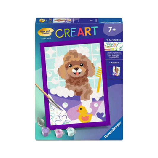 Ravensburger - CREART - Malen nach Zahlen - Badender Pudel