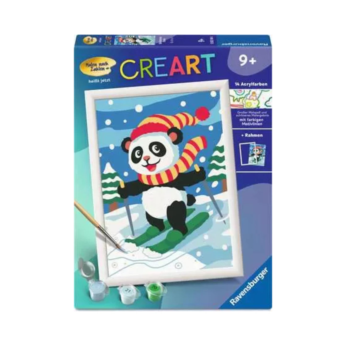 Ravensburger - CREART - Malen nach Zahlen - Skifahrender Panda