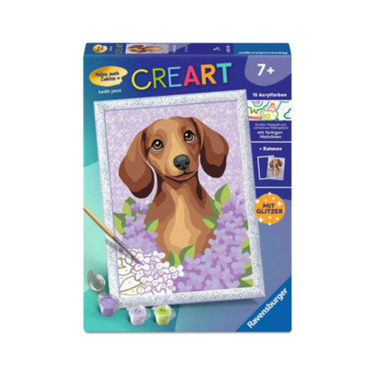 Ravensburger - CREART - Malen nach Zahlen - Dackel Lilac