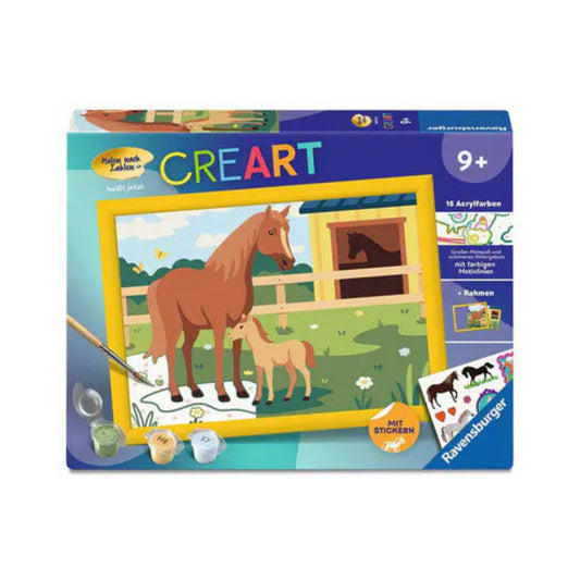Ravensburger - CREART - Malen nach Zahlen - Pferdemama mit Fohlen