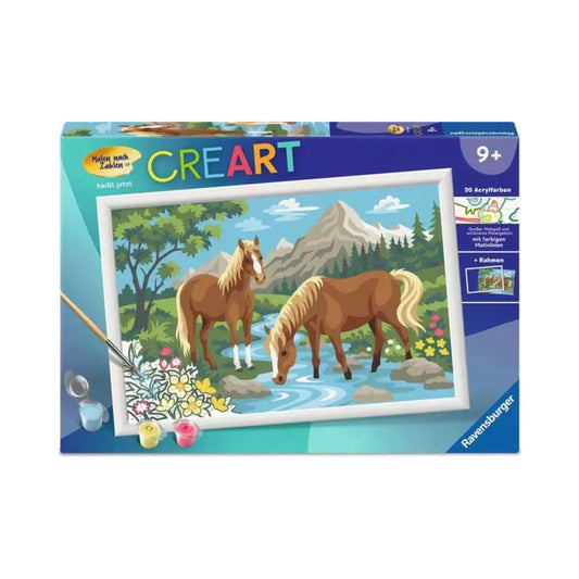 Ravensburger - CREART - Malen nach Zahlen - Pferde im Wasser