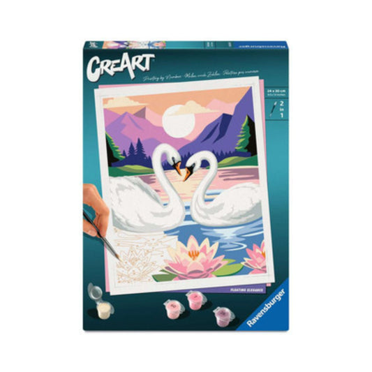 Ravensburger - CREART - Malen nach Zahlen - Eleganz der Schwäne