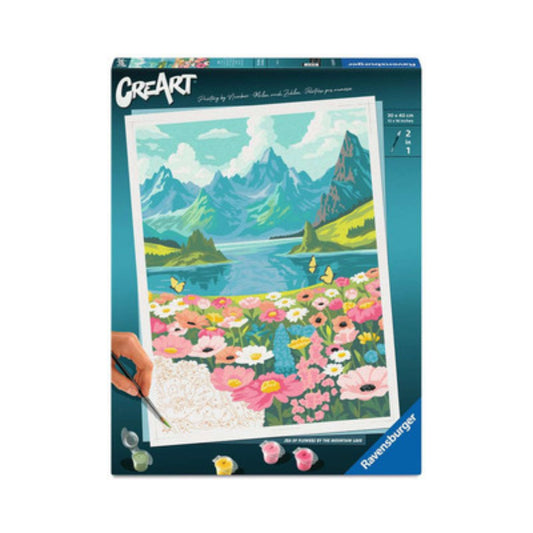 Ravensburger - CREART - Malen nach Zahlen - Blumenmeer am Bergsee