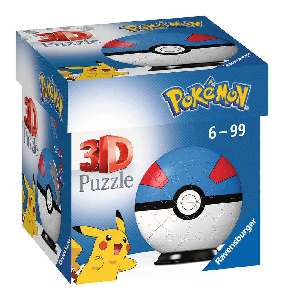 Ravensburger - Pokémon: Superball - 3D Puzzle Pokéballs - 55 Teile