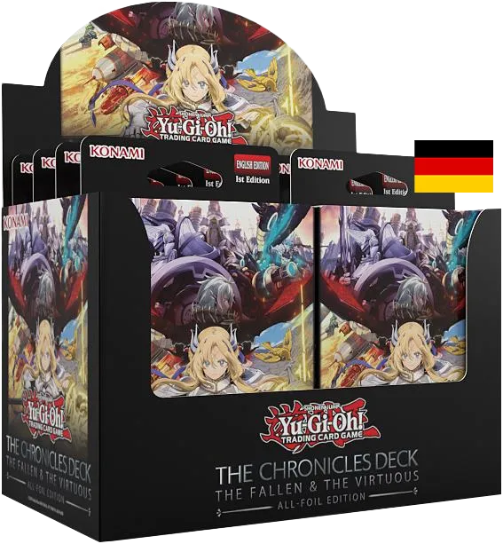Yu-Gi-Oh! TCG - The Chronicles Deck: The Fallen & The Virtuous - Deck-Display (8 Einzeldecks) 1. Auflage - deutsch