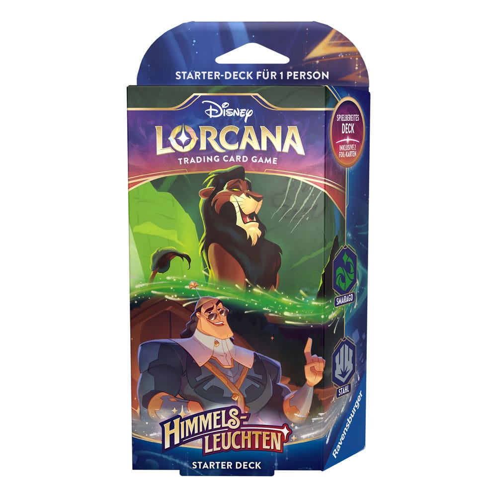 Disney Lorcana TCG - Himmelsleuchten - Starter Deck Smaragd und Stahl - DE