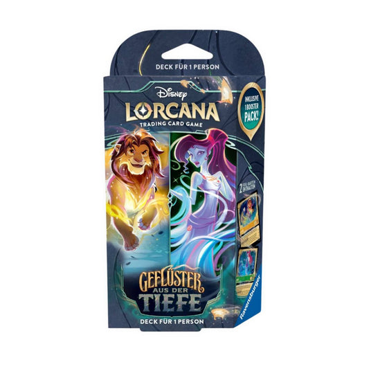 Disney Lorcana TCG - Geflüster aus der Tiefe Starter-Deck - Bernstein und Smaragd - DE - Early-Bird-Angebot!