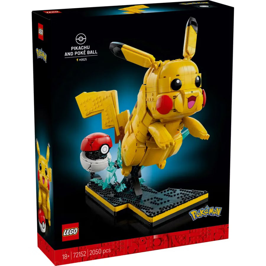 LEGO - Pokémon 72152 - Pikachu und Pokéball (2050 Teile)