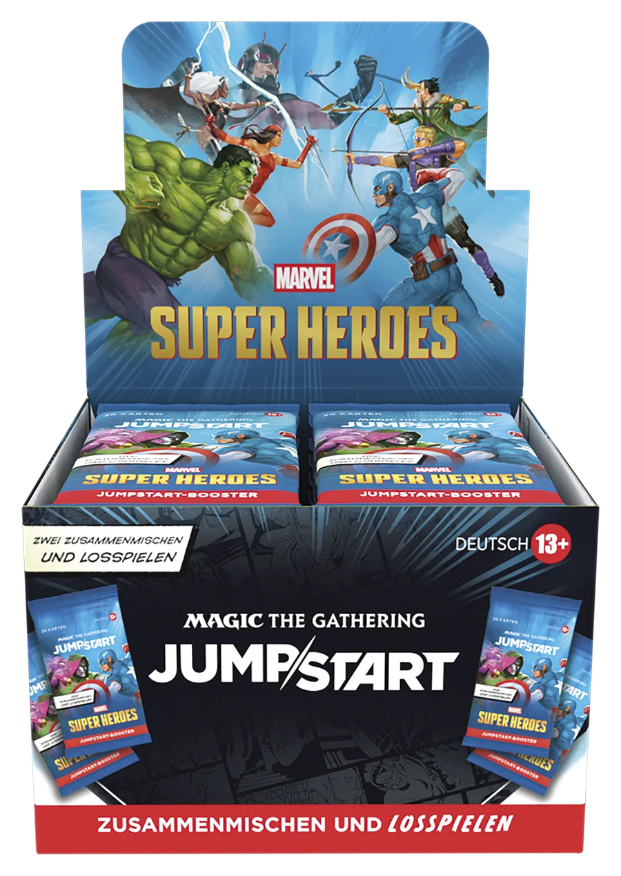 Magic: the Gathering - Marvel Super Heroes - Jumpstart-Booster-Display (24 Jumpstart-Booster) - deutsch