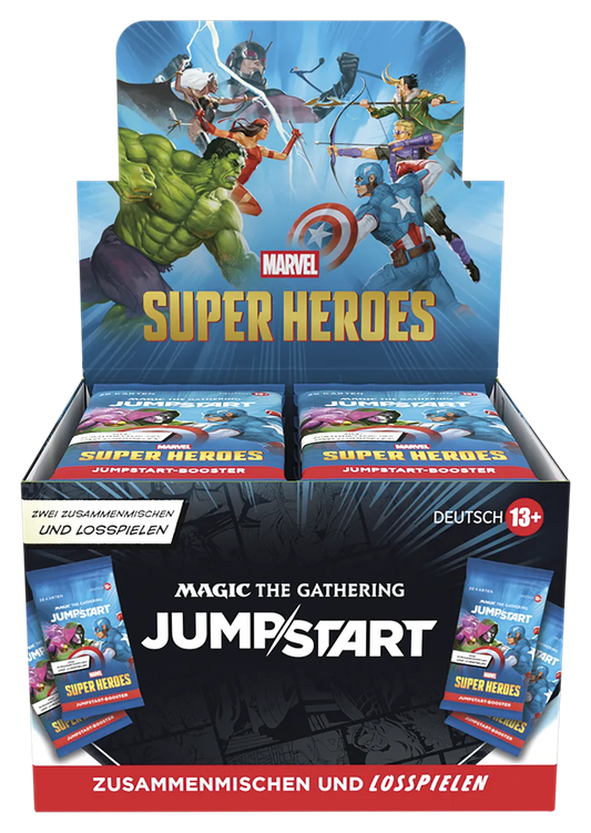 Magic: the Gathering - Marvel Super Heroes - Jumpstart-Booster-Display (24 Jumpstart-Booster) - deutsch