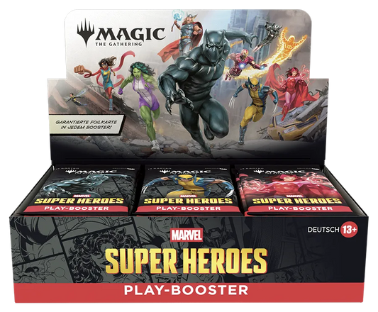 Magic: the Gathering - Marvel Super Heroes - Play-Booster-Display (30 Play-Booster) - deutsch