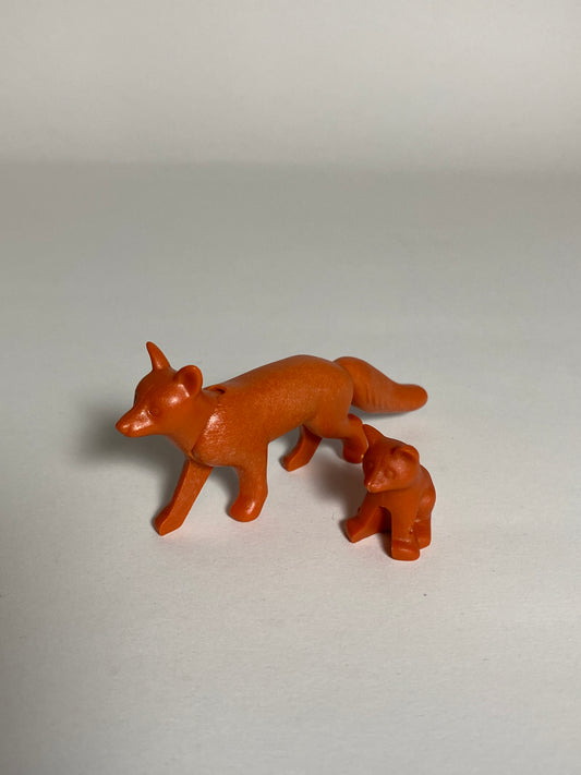 Playmobil - Geobra - Fuchs Mutter mit Jungtier  -  Wald - Tiere - Ersatzteil