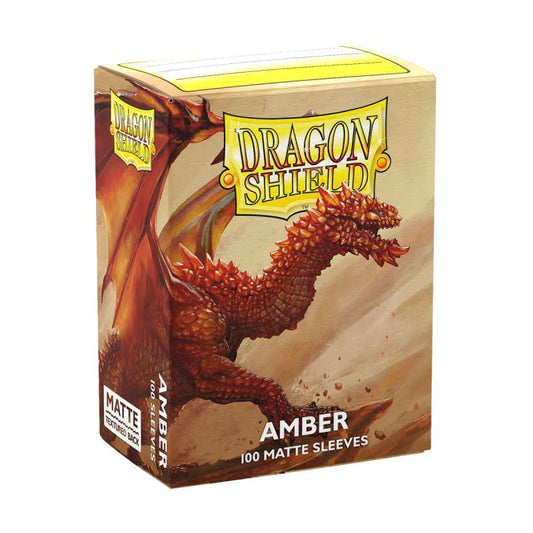 Dragon Shield - Amber - Matte Sleeves - Standard Size (100)