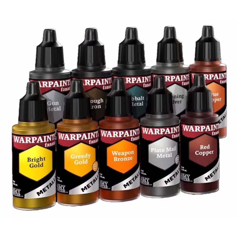 The Army Painter: Warpaints Fanatic - Metallics Paint Set (10 x 18ml)