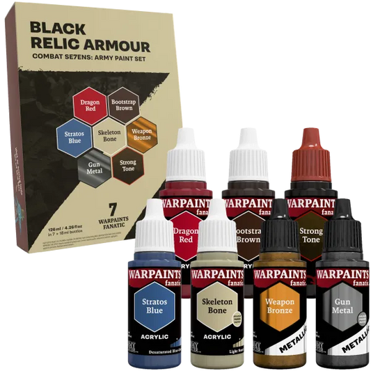 Army Painter - Combat Se7ens: Black Relic Armour Army Paint Set