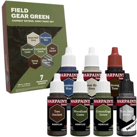 Army Painter - Combat Se7ens: Field Gear Green Army Paint Set