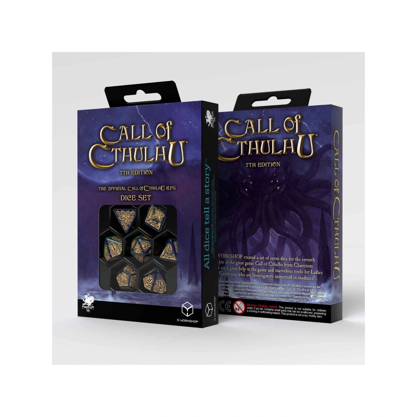 Call of Cthulhu: 7th Edition Dice Set - Blue-Green & Gold - Würfel (7)