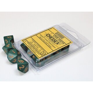 Chessex - Würfelset Opaque Dusty Green/Copper (10)