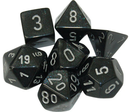 Chessex - Würfelset Borealis Dusty smoke/Silver (7)