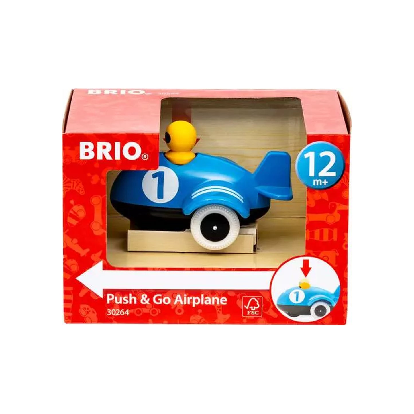 BRIO - 30264 - Push & Go Flugzeug