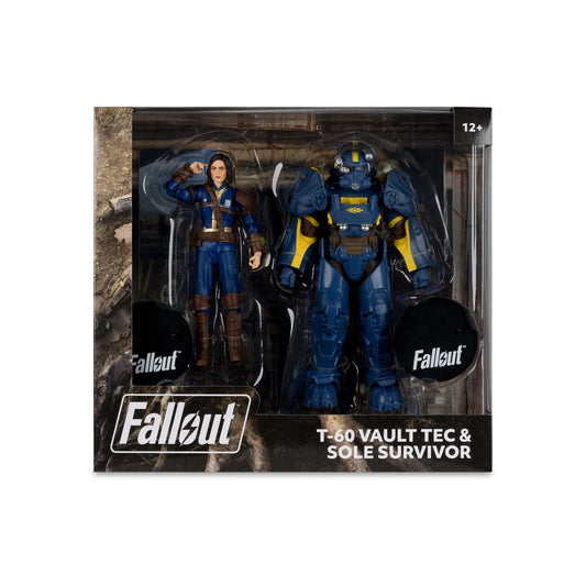 Fallout 4 - T-60 Vault Tec & Sole Survivor - Actionfigur 2er-Pack - 18 cm