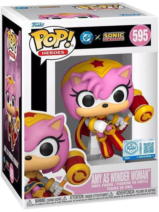 Funko POP! Heroes - DC Sonic the Hedgehog - Amy as Wonder Woman - 9 cm